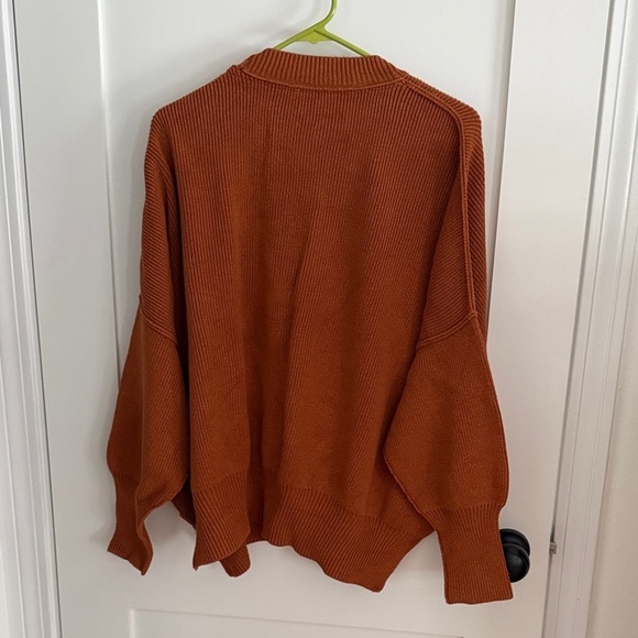 Free People Terracotta Ribbed Sweater - Picture 3 of 3